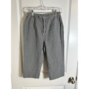 Kim Rogers Gingham Cropped Pants, Women's Black White Checkered‎ Casual